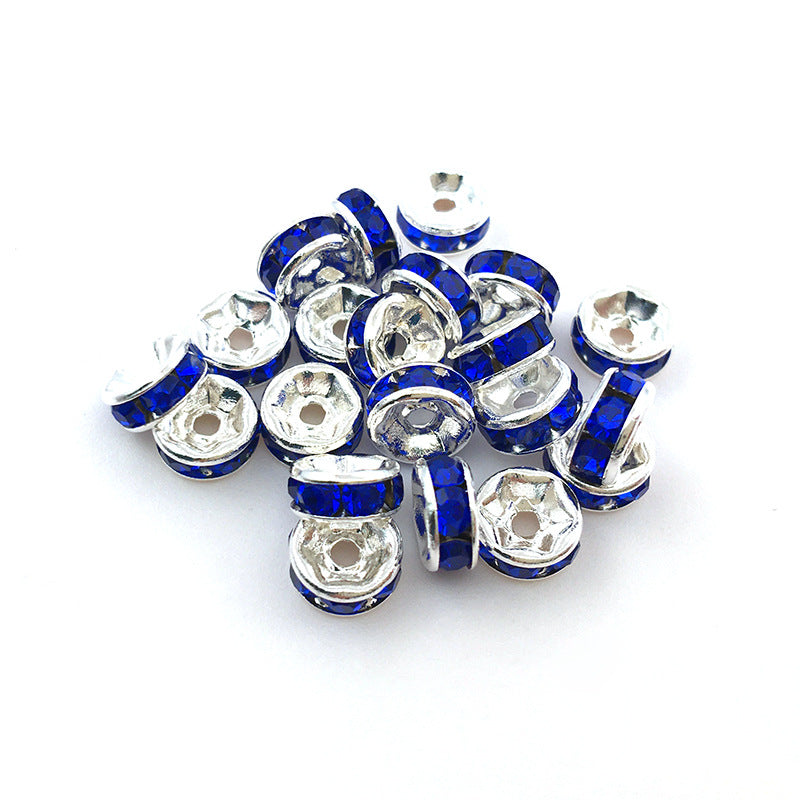 Venta al por mayor, 100 unidades/paquete, 8MM, accesorios de bricolaje, cuentas de aleación de anillo de perforación